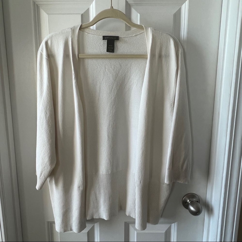 Lane Bryant cream cardigan sweater